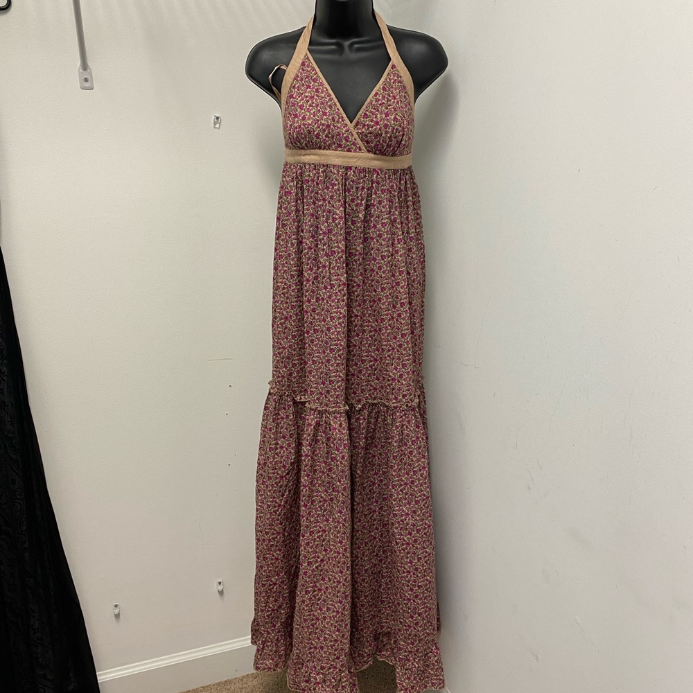 MODA International Backless Halter Maxi Dress